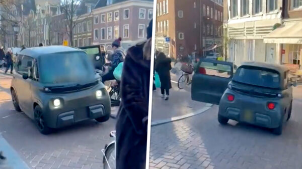 Idioot in brommobiel rijdt in Amsterdam over voetganger heen en gaat ervandoor