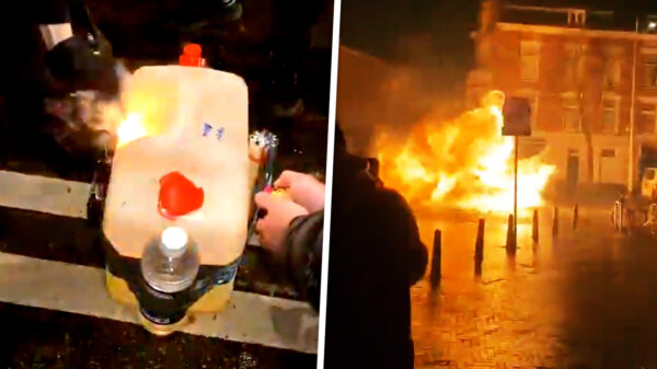 Vuurwerktuig zet straat in Den Haag in de fik tijdens oud en nieuw