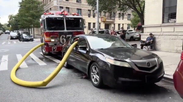 Slecht plan van de dag: je auto naast een brandkraan parkeren