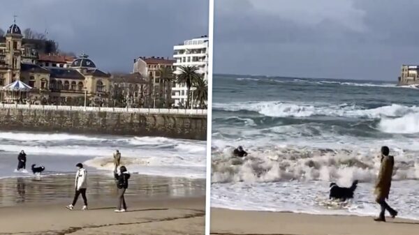 Strandfoto's maken tijdens vloed is ook in Spanje geen aanrader