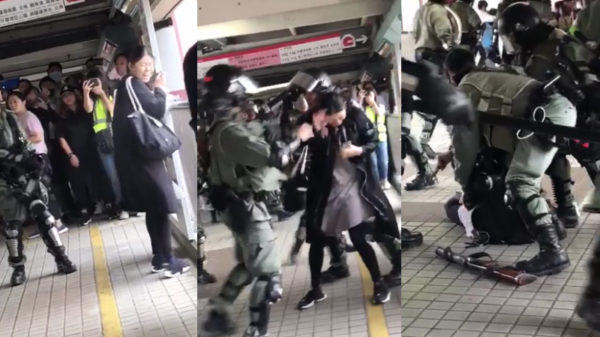 Zelfs zwangere vrouwen worden door de politie in Hong Kong aangevallen