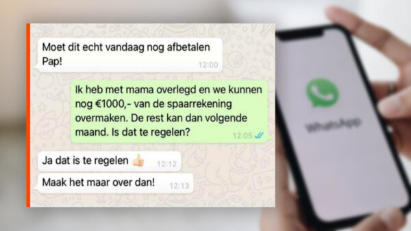 WhatsApp-oplichter dacht € 2300,- te cashen maar werd keihard voor de gek gehouden