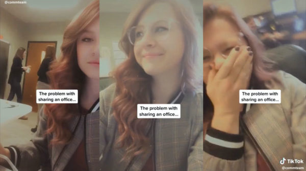 Als je vergeet dat er nóg een collega in je kantoor zit