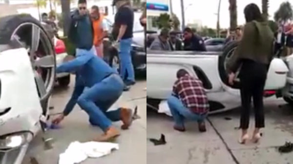 Porsche-bestuurder weet zijn bolide op z'n kop te parkeren