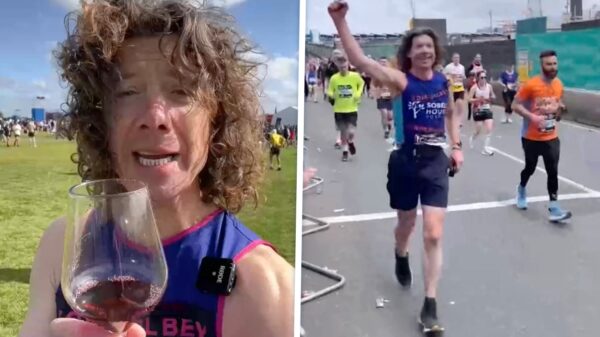 Tom Gilbey drinkt 25 glazen wijn terwijl hij ook nog een marathon loopt