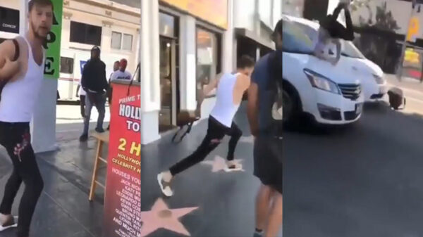 Streamer rent weg tijdens gevecht en wordt geschept door passerende auto