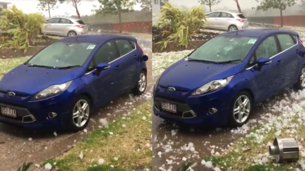 Extreme hagelbui met hagelstenen als golfballen sloopt auto's in Australië