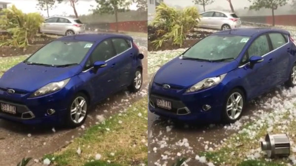Extreme hagelbui met hagelstenen als golfballen sloopt auto's in Australië