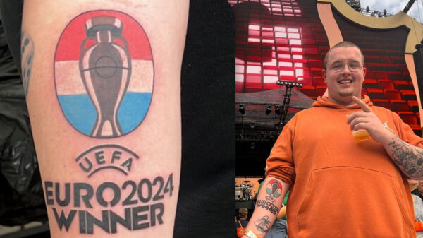 Optimistische Bart zet bizarre EK-tattoo en is overtuigd dat Nederland het EK wint
