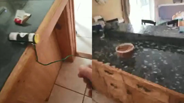 Frank helpt zijn vrouw over de zeik door vuurwerk in de keuken af te steken