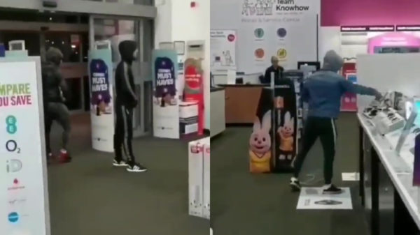 Roofkneusjes slaan weer eens toe in een Engelse elektronicazaak