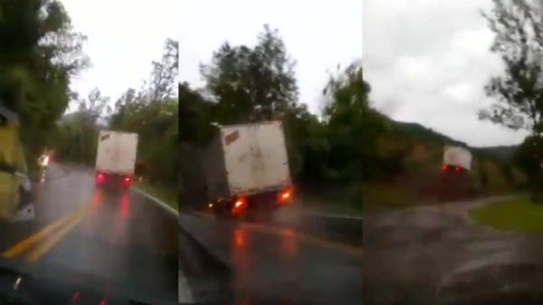 Vrachtwagenchauffeur neemt dankzij defecte remmen ongepland een binnendoorweggetje