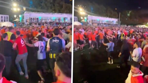 Turkse fans vallen Oranje-supporters aan na provocatie op de fanzone in Berlijn