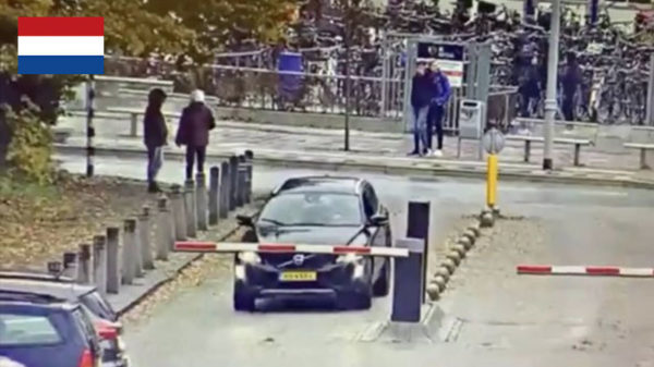Man/vrouw* gooit hem sportief in z'n achteruit als hij/zij ontdekt dat de parkeerplaats vol is