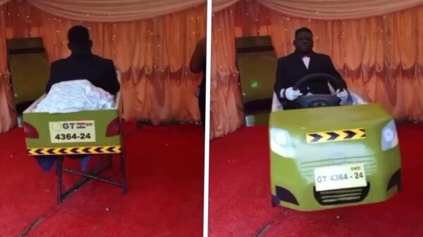 Overleden taxichauffeur uit Ghana op bizarre wijze opgebaard