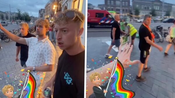 Bezoekers van de Pride Amsterdam op bijzondere manier uitgezwaaid door locals