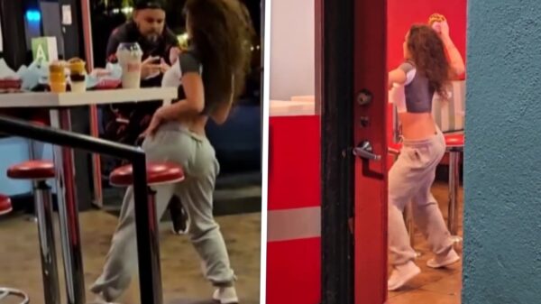 Cringe alert: influencer danst er op los tijdens bezoek aan hamburgertent