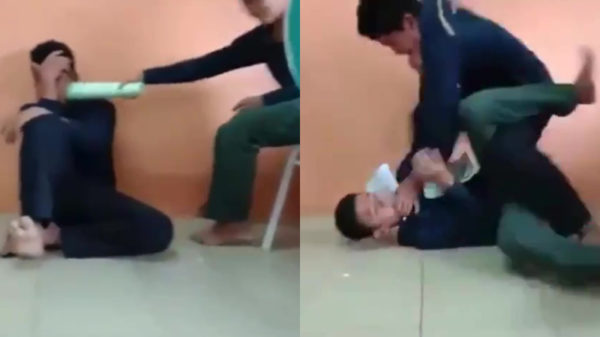 Pestslachtoffertje heeft er genoeg van en neemt zijn pestkop te grazen