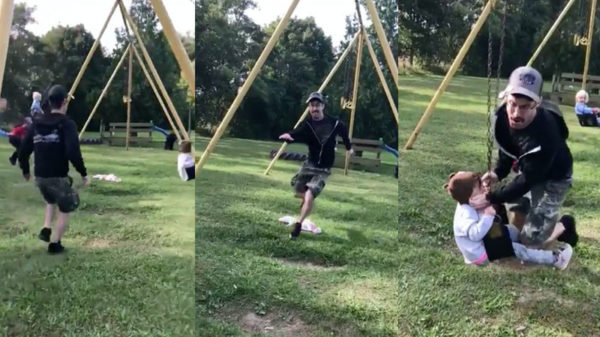 Vader van het jaar maakt een parcours van zijn schommelende koters