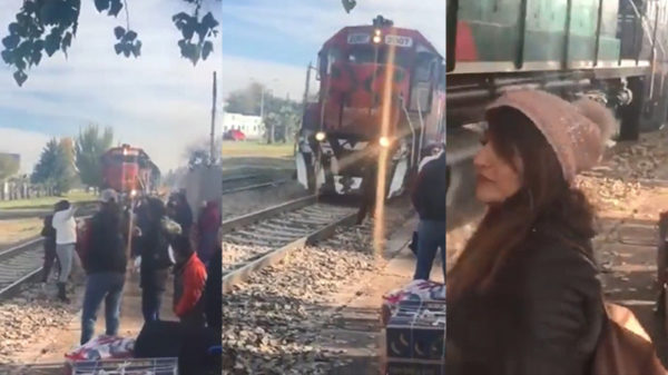 Debbie komt er pijnlijk achter dat een trein niet voor haar opzij gaat