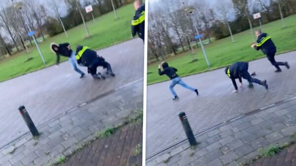 Politie zet een taser in bij lastige puber in Groningen die er vandoor gaat