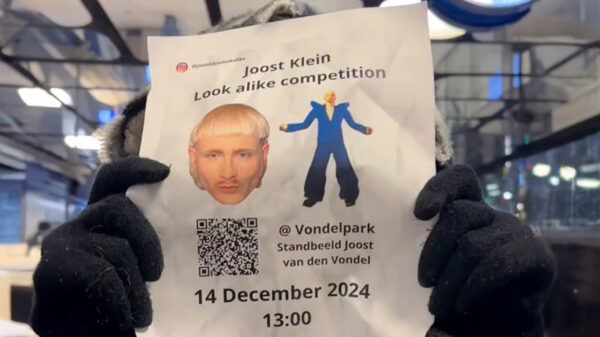 Joost Klein-kopieën gezocht: Aankomend weekend is er een lookalike-contest in het Vondelpark!