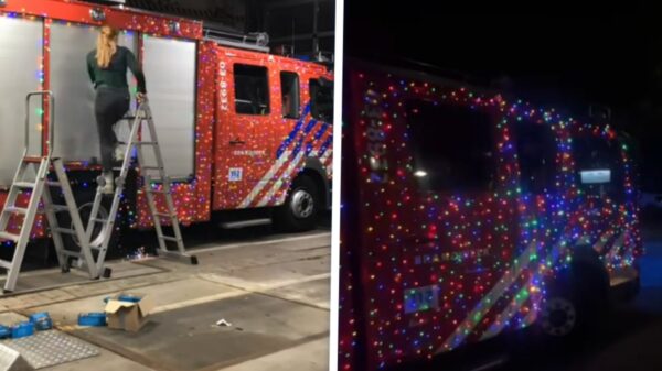 Brandweer lapt boetes aan haar laarsje en knalt de weg op met next level kerstlichtjestruck