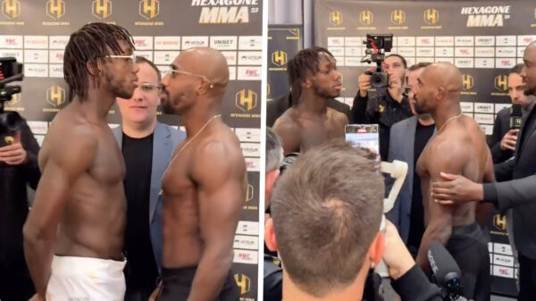 Oh la la: MMA-staredown tussen Franse vechters wordt ineens hééél awkward