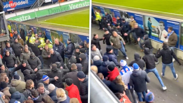 Grote groep Ajax-'supporters' op de vuist gegaan met 'fans' van Heerenveen