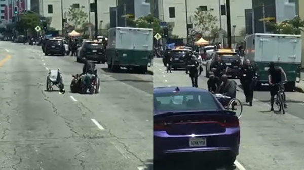 Gehandicapte wordt na ruzie met collega hardhandig door de politie tegen de grond gesmeten