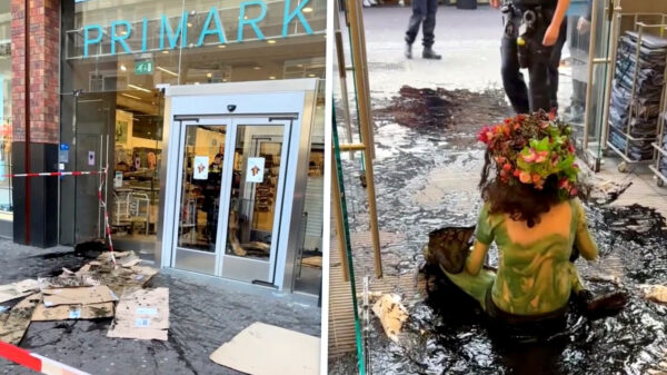 Politie arresteert XR-activisten in Hoofddorp na ranzig Primark-protest met zwarte smurrie