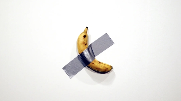 Geen grap: banaan aan de muur verkocht voor $120.000 op kunstbeurs in Miami