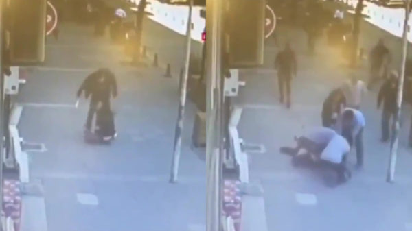 Held weet vrouw van agressieve man te redden met vliegende kopstoot