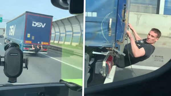 Snelweg-Superheld denkt dat ‘ie Spider-Man is en eindigt bijna als wegdecoratie