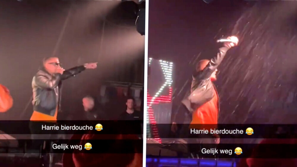 Harrie Snijders op bierdouche getrakteerd tijdens spetterende Koningsnacht op Urk