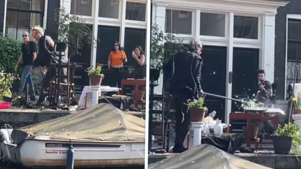 Breekijzerzwaaier heeft hekel aan Koningsdag en deelt wat corrigerende tikken uit op rommelmarkt