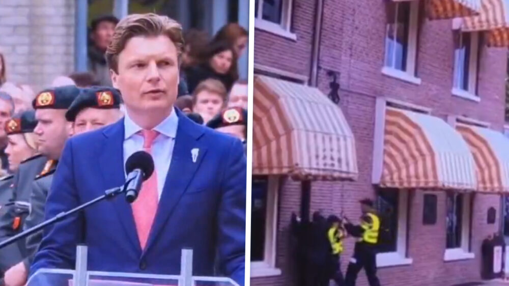 Marco Kroon maakt korte metten met 'Free Palestine' schreeuwers tijdens 5 mei herdenking