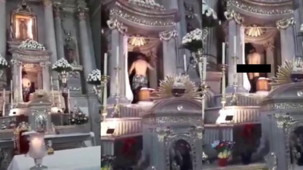 Rellen in de kerk kan prima in je blote bips