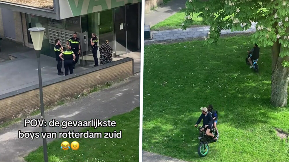 Irritante fatbike-pubers proberen politie in Rotterdam-Zuid uit te dagen