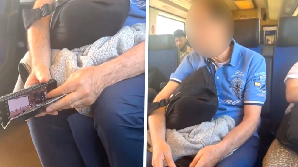 Man in de trein betrapt die stiekem foto's maakt van minderjarige jongens