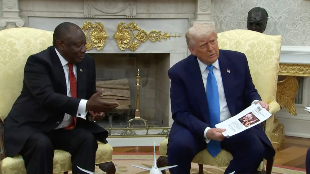 Trump confronteert Zuid-Afrikaanse president met claims over ‘blanke genocide’