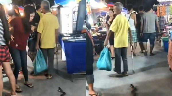 Kreupele bejaarde houdt wel van een kruipende oude poets op z'n tijd