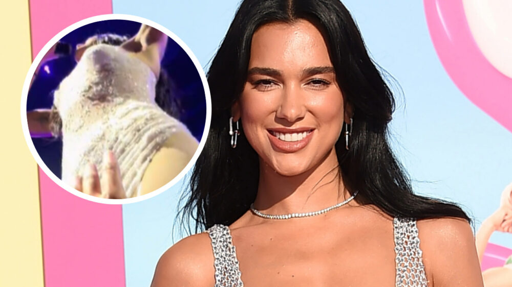 Concertganger geeft ogen én lens flink de kost als Dua Lipa boven hem staat