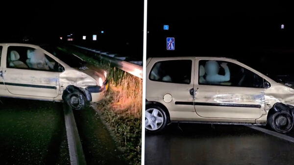 Held stopt straalbezopen gecrashte automobilist bij snelweg Oud Gastel