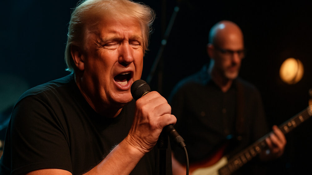 Opeens hoor je het: Donald Trump is de lead zanger van R.E.M.