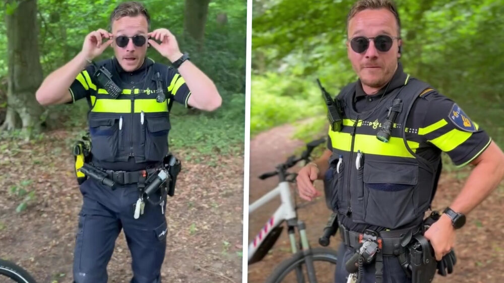 Politieagent probeert op social te scoren met een 'scotoe outfitje'