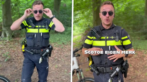 Politieagent probeert op social te scoren met een 'scotoe outfitje'