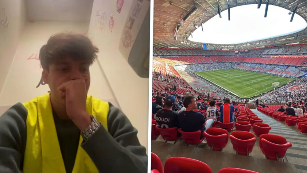 Tiktokkers glippen Champions League-finale binnen na 27 uur in wc-hokje
