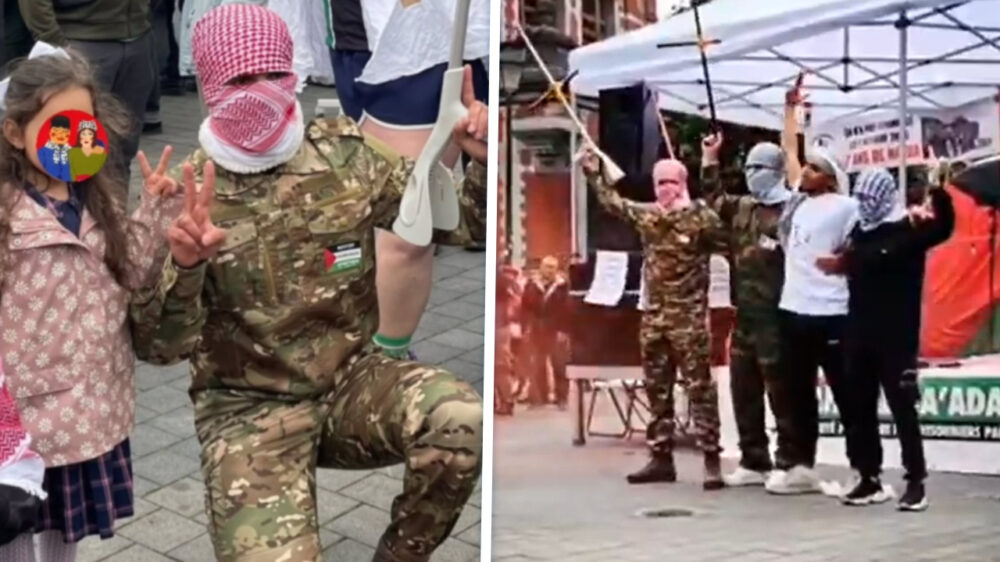 Pro-Palestijnse kleinkunstwonders voeren bruut toneelstukje op in Brussel