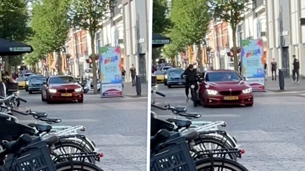 Het internet twijfelt: Is de fatbiker of de BMW de verkeershufter?